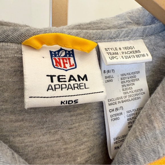 VINTAGE!! NFL Green Bay Packers Apparel Kids Full Zip Jacket Size S Casual - Picture 3 of 8